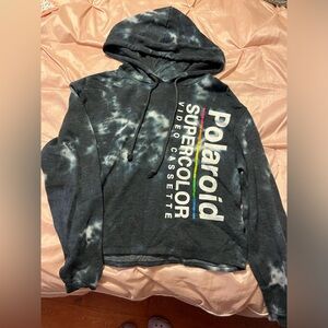 Polaroid Tie-dye cropped hoodie